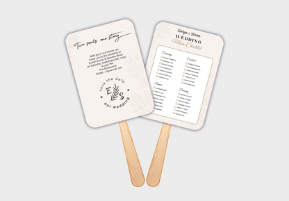 Custom Wedding Hand Fans