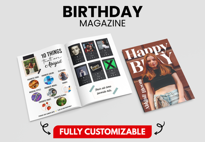 Custom Birthday Magazine