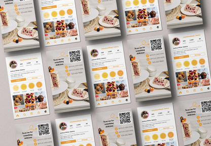 Custom Bakery Instagram Business Cards
