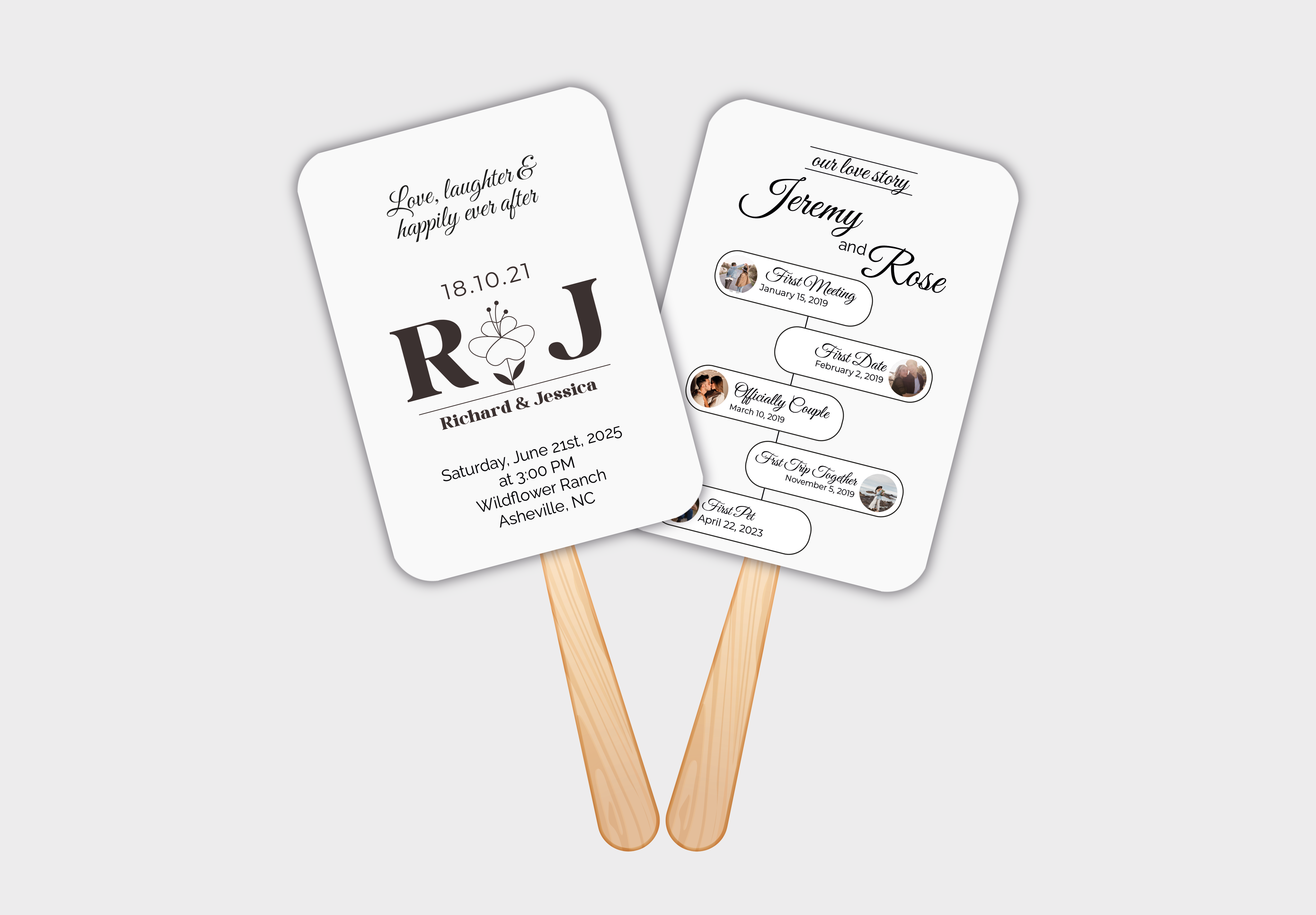 Custom Wedding Hand Fans
