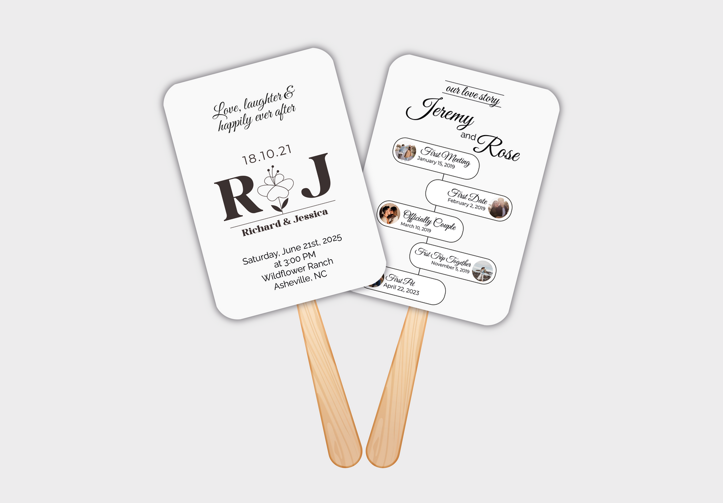 Custom Wedding Hand Fans