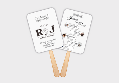 Custom Wedding Hand Fans