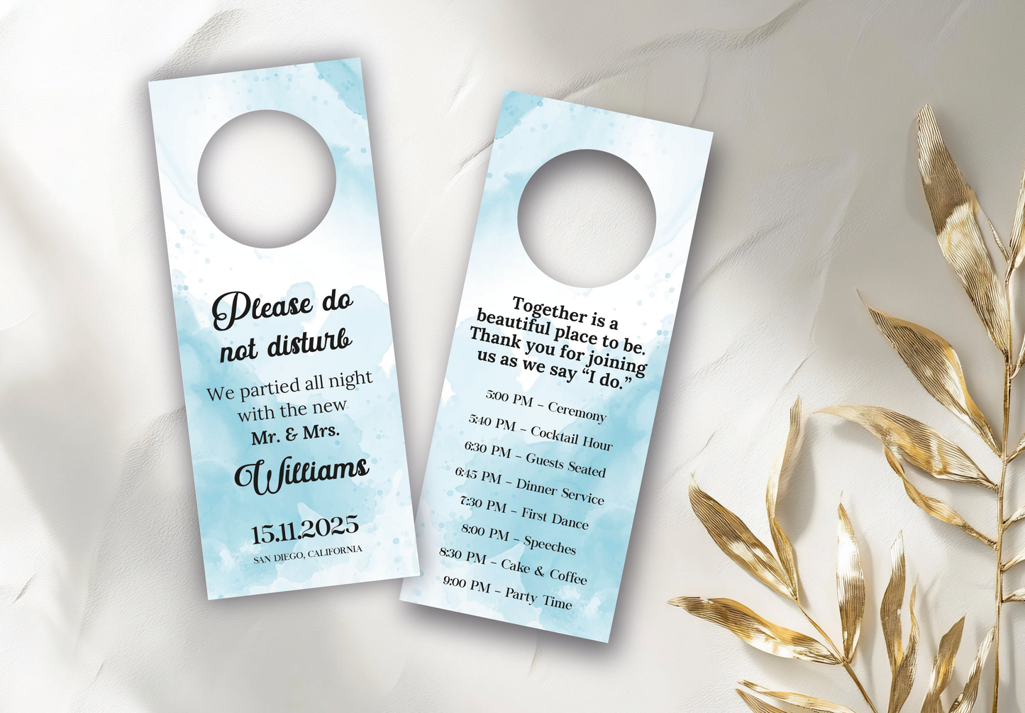 Custom Wedding Door Hanger
