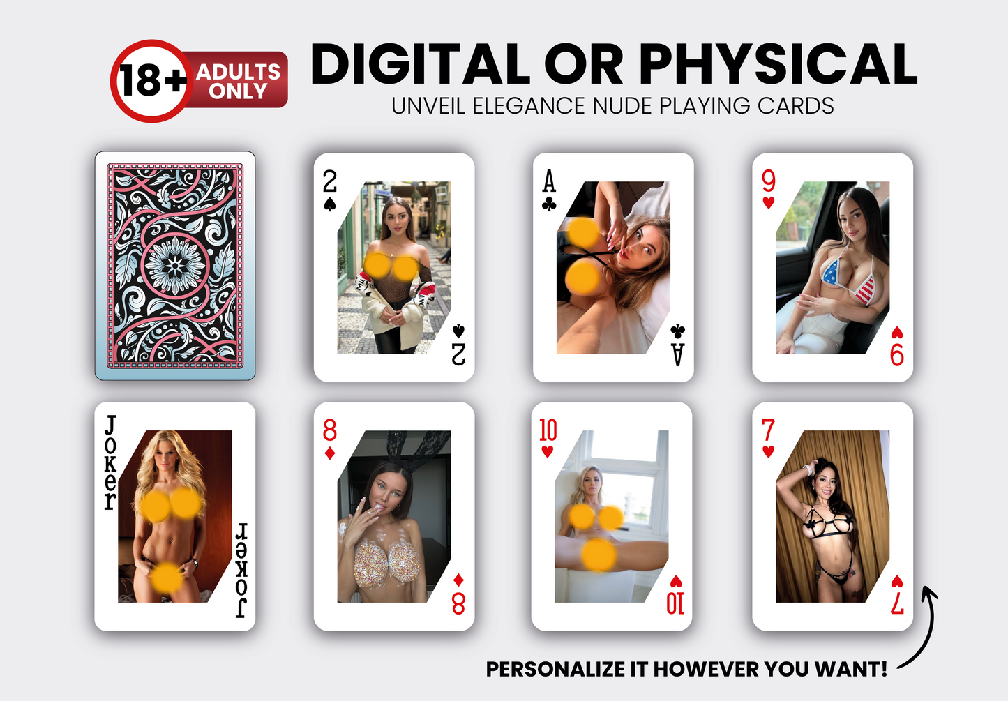 RUSH Nude Playing Cards