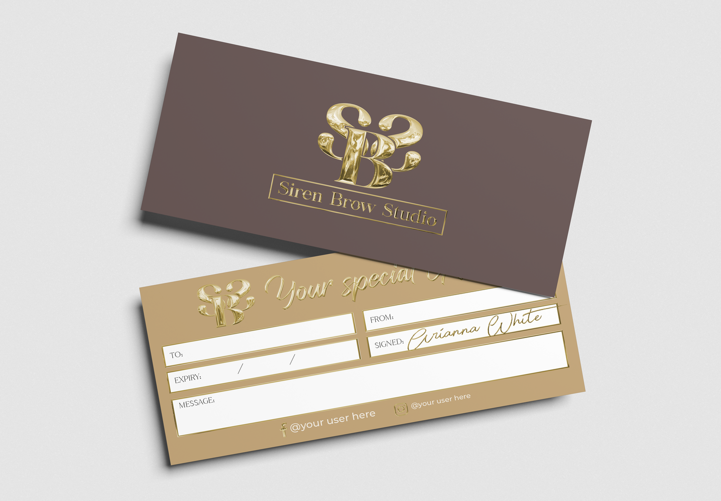 Luxury Custom Gift Certificate