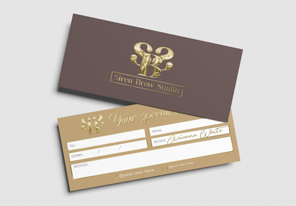 Luxury Custom Gift Certificate