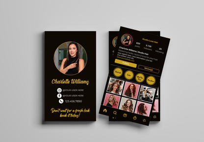Printed Hair Stylist Business Cards
