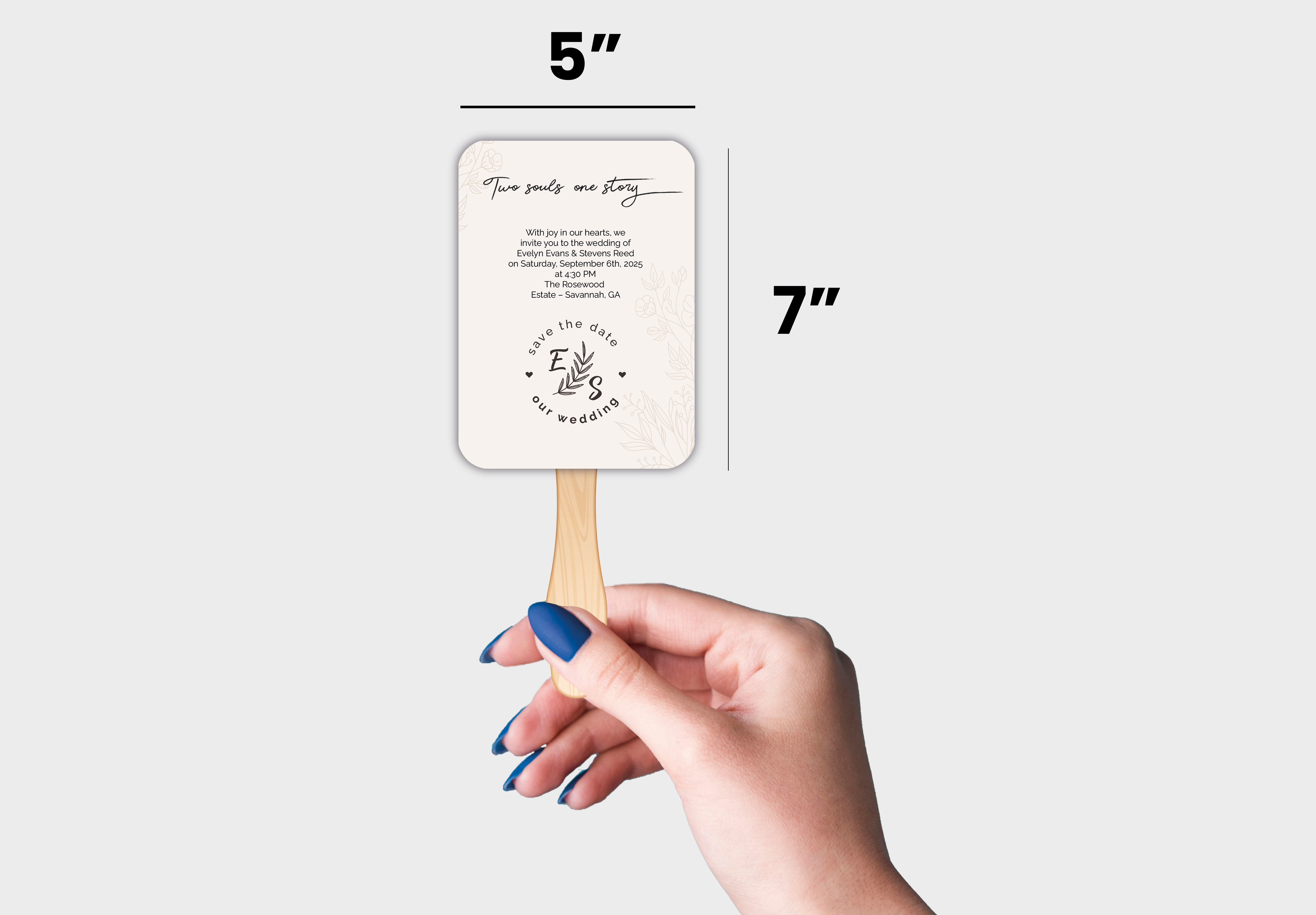 Custom Wedding Hand Fans