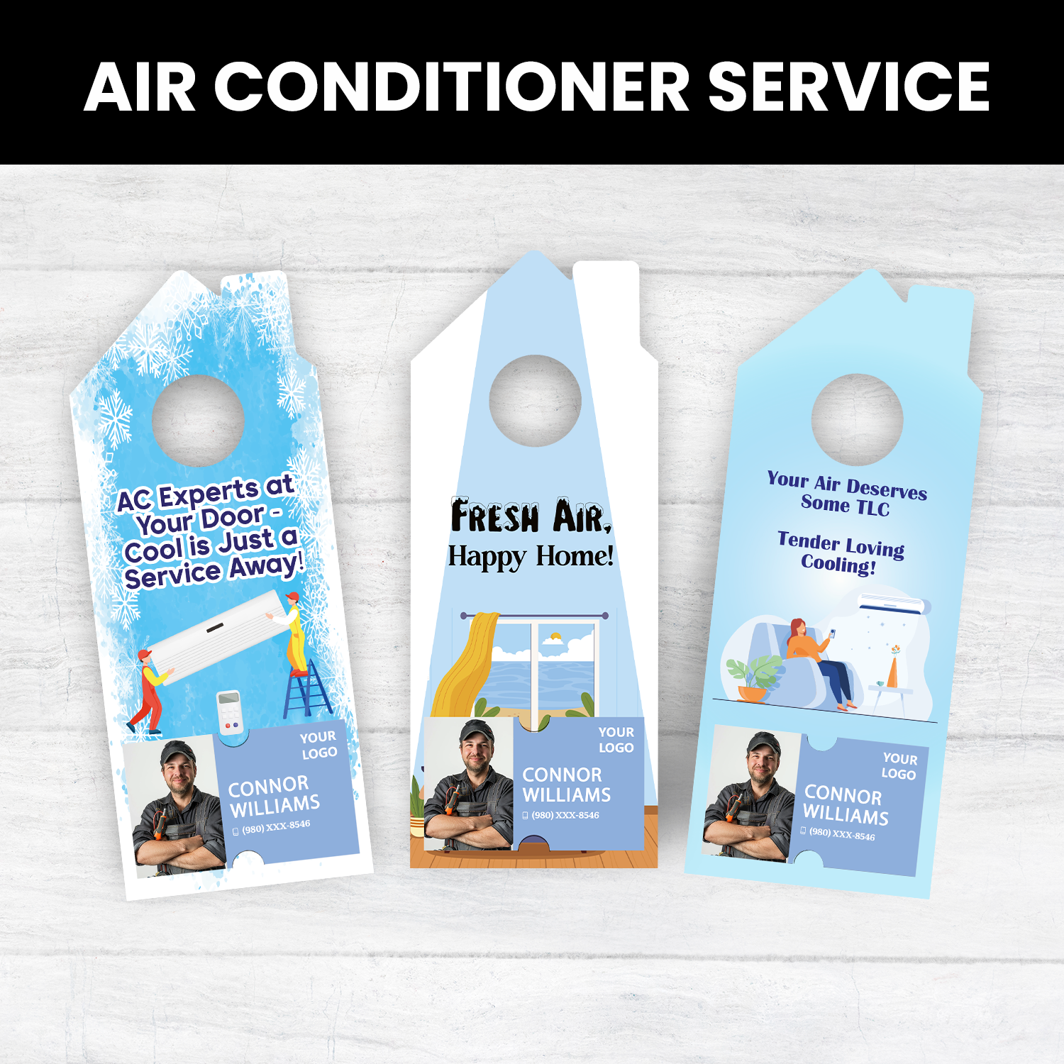 Air Conditioning Door Hangers