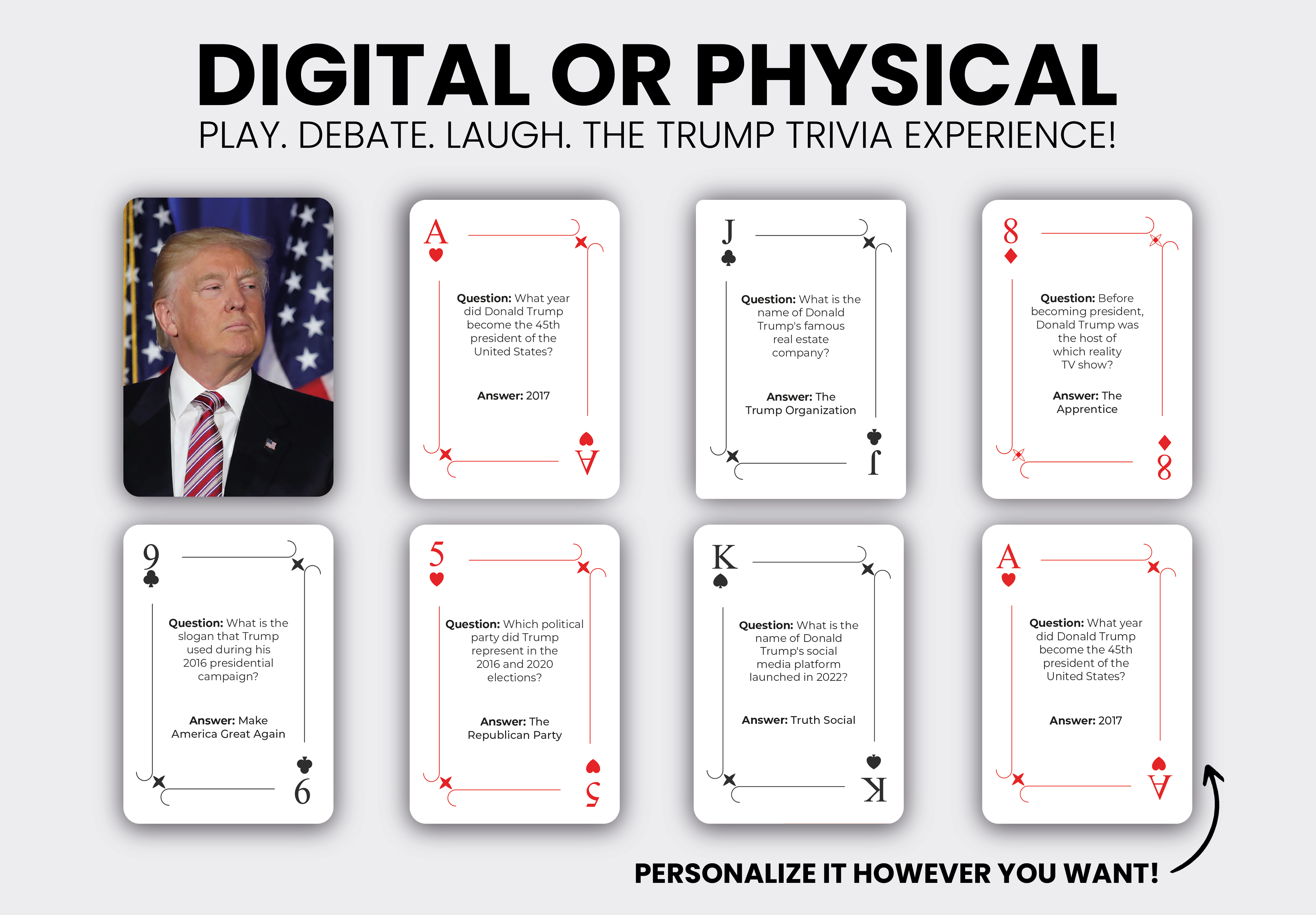 RUSH Donald Trump Playing Cards