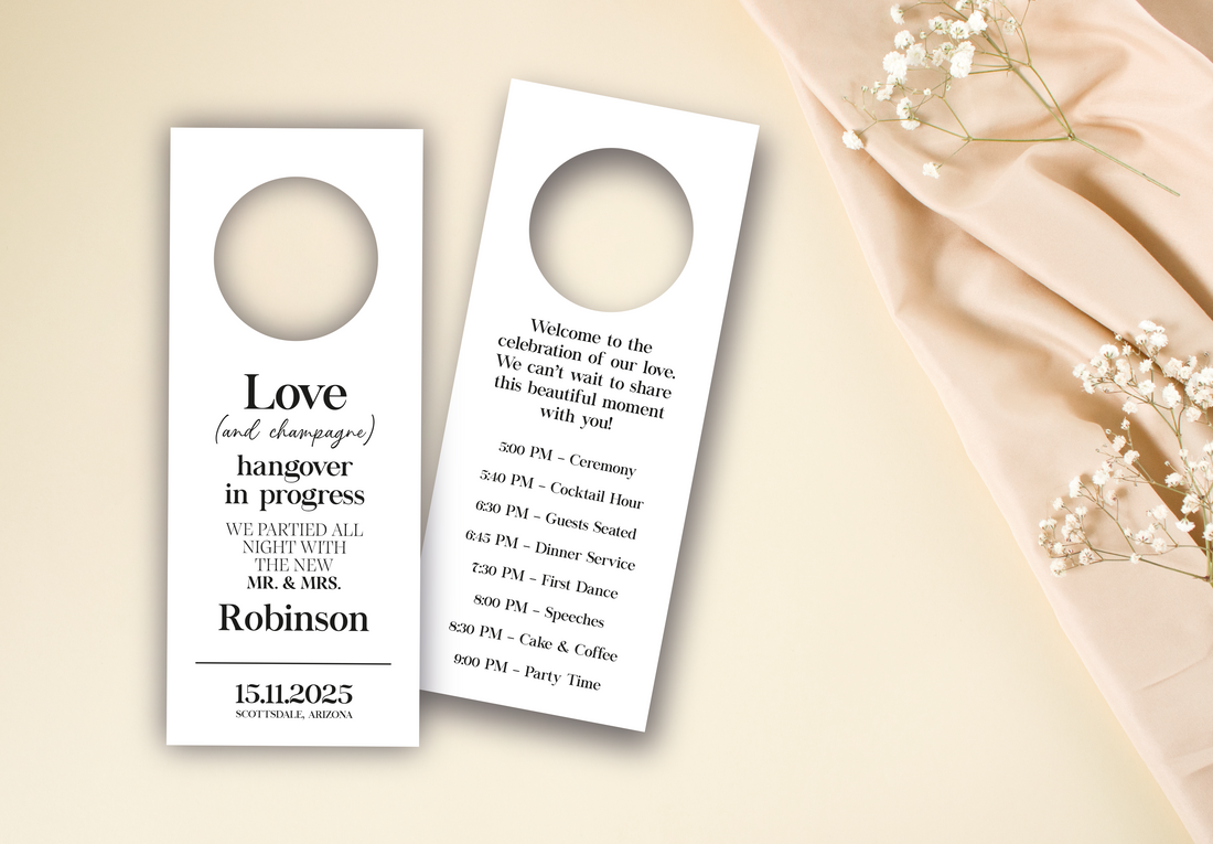 Custom Wedding Door Hanger