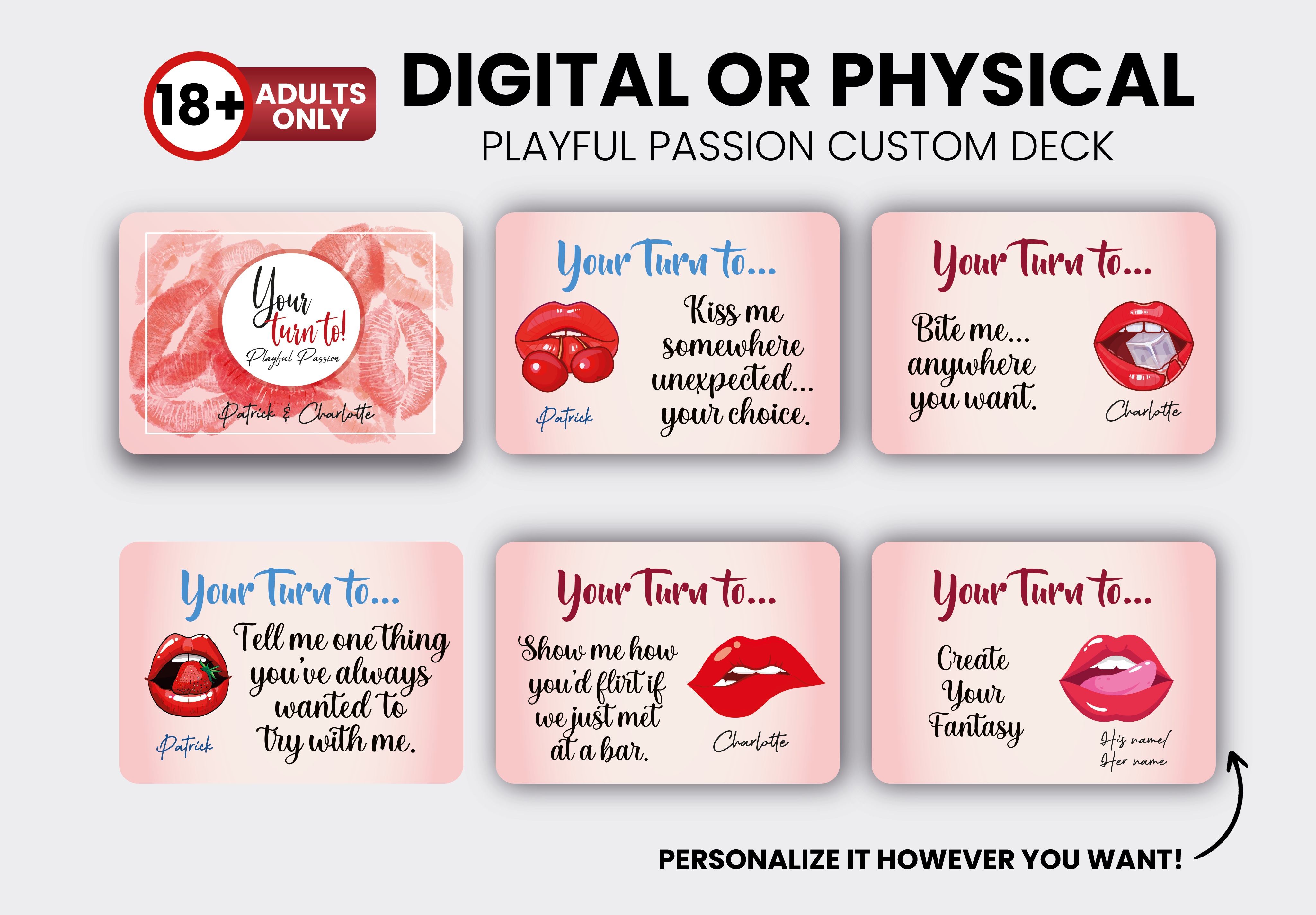 RUSH Dirty Adult Game Cards