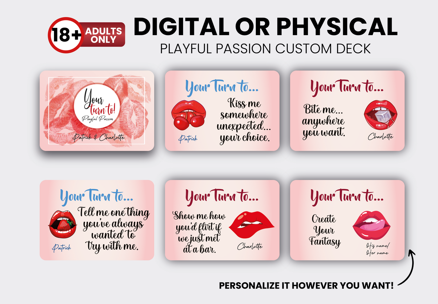 RUSH Dirty Adult Game Cards