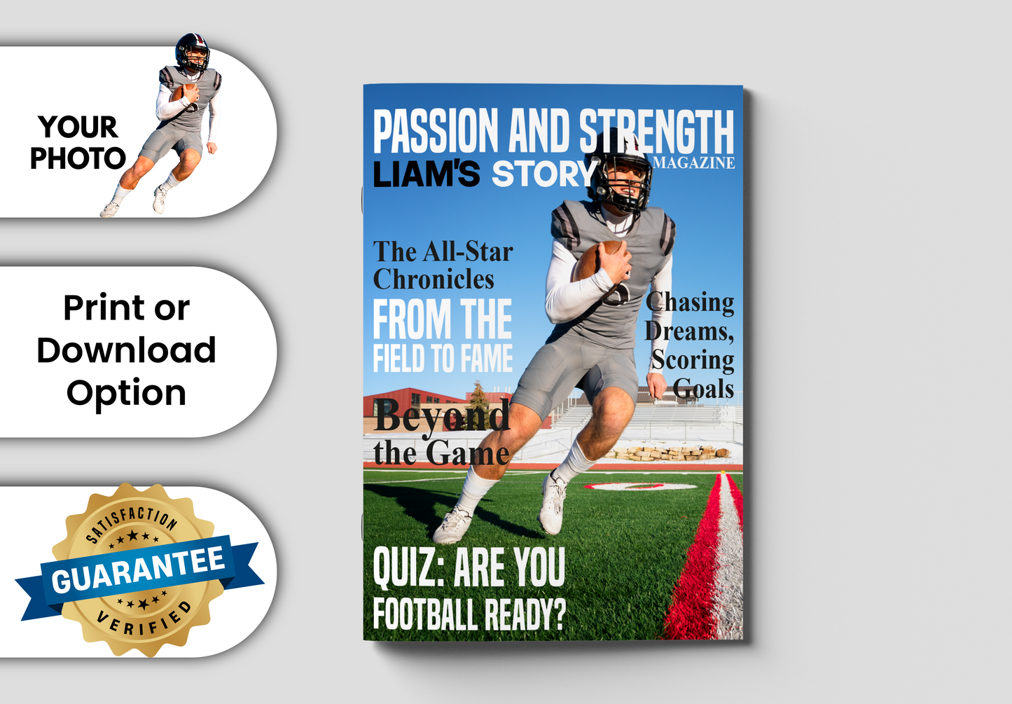 Custom Football Star Magazine