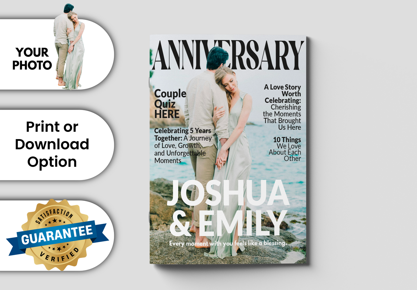 Custom Anniversary Wedding Magazine