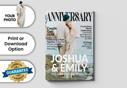 Custom Anniversary Wedding Magazine