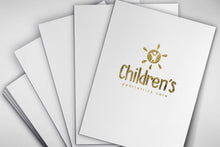 Load image into Gallery viewer, Pediatrician Custom Presentation Folders With Embossed Foil,  9x12, with pockets, Marketing For Pediatrician, Medical Pocket Folders
