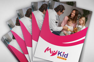 Pediatrician Presentation Folder, Custom Design With Your Logo. FREE Graphic Design included, Velvet Laminating, medical pocket folders