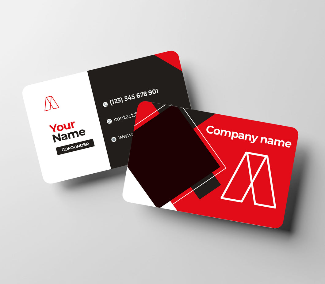 Square Business Cards | Rounded corner business cards Cards with Soft Touch Laminated | Business Cards velvet  laminated