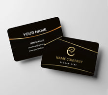 Load image into Gallery viewer, Square Business Cards | Rounded corner business cards Cards with Embossed Metallic FOIL
