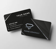 Load image into Gallery viewer, Square Business Cards | Rounded corner business cards Cards with Embossed Metallic FOIL
