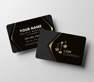 Square Business Cards | Rounded corner business cards Cards with Embossed Metallic FOIL