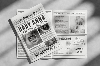 Newspaper Baby Announcement