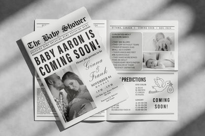 Newspaper Baby Shower