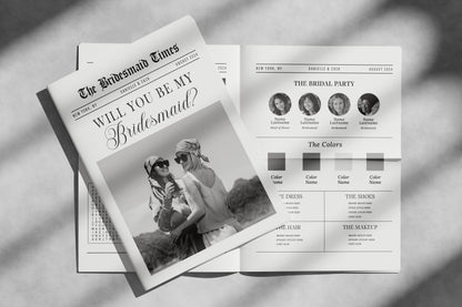 Bridesmaid Proposal Newspaper