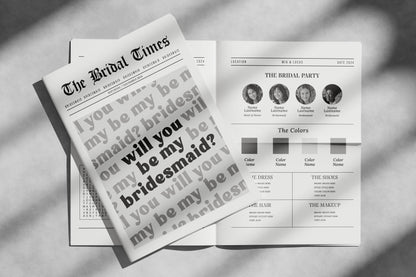 Bridesmaid Proposal Newspaper