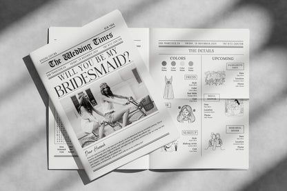 Bridesmaid Proposal Newspaper