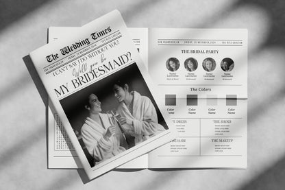 Bridesmaid Proposal Newspaper