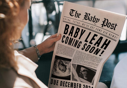 Newspaper Baby Announcement