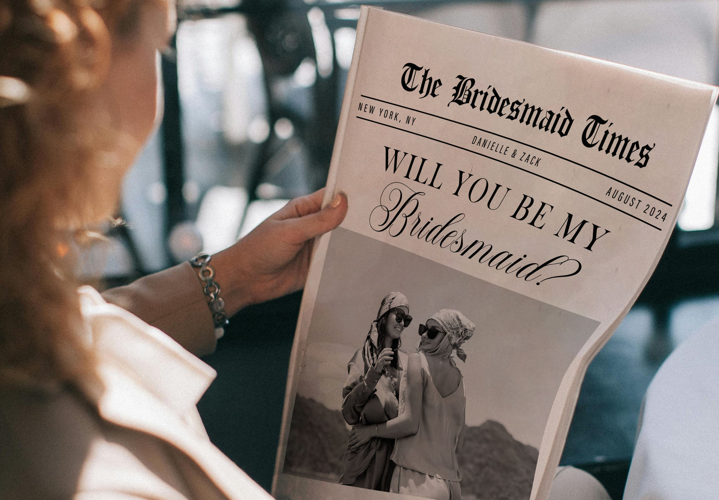 Bridesmaid Proposal Newspaper