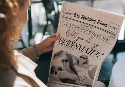 Bridesmaid Proposal Newspaper