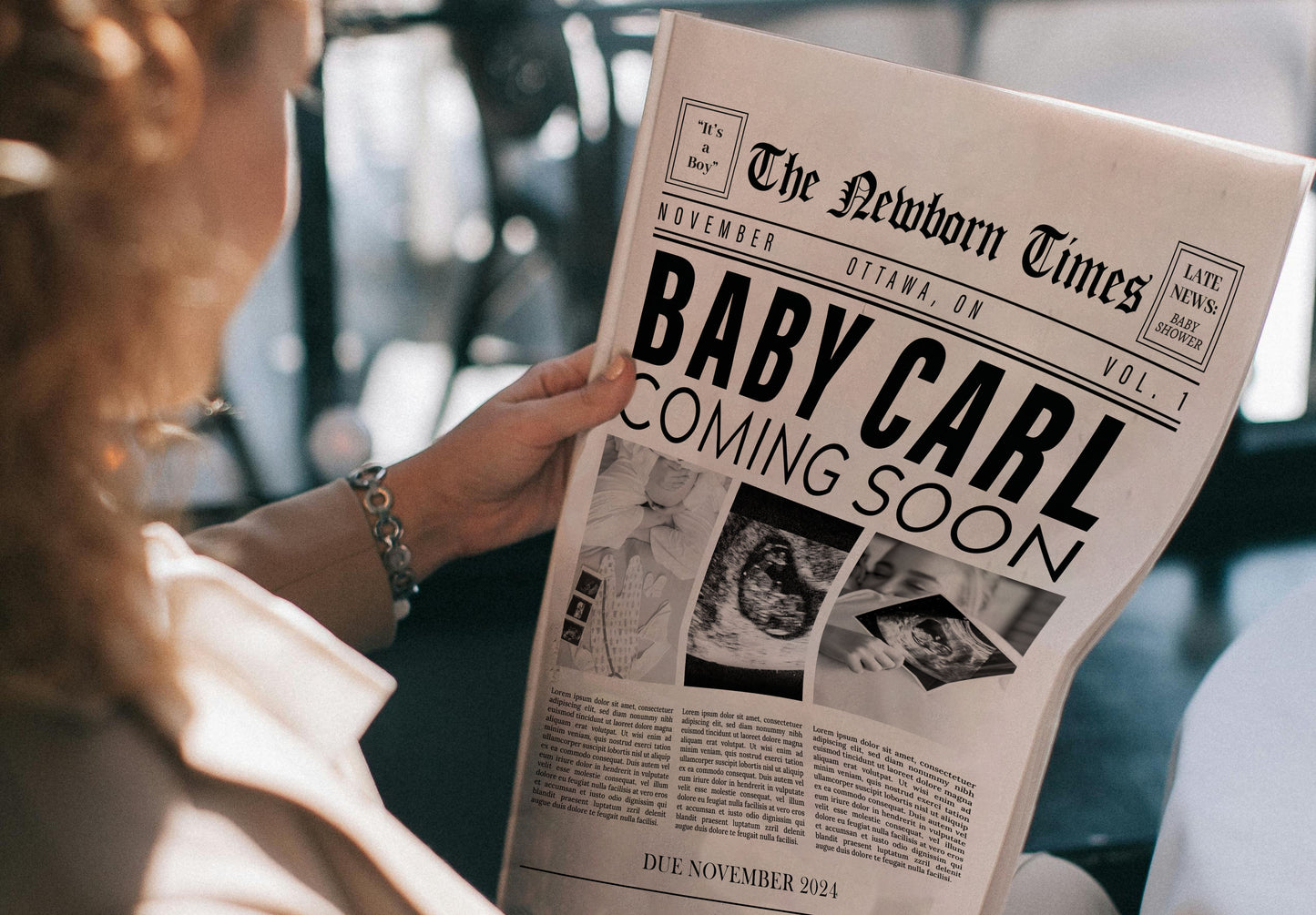 Newspaper Baby Shower