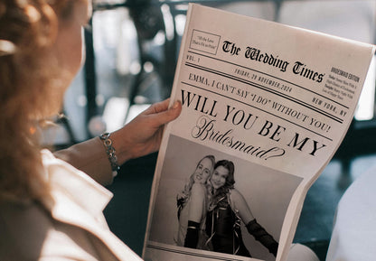 Bridesmaid Proposal Newspaper