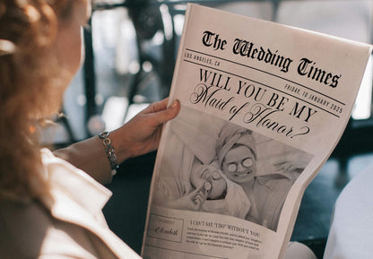 Bridesmaid Proposal Newspaper