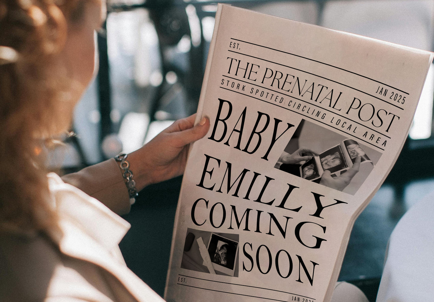 Newspaper Baby Announcement