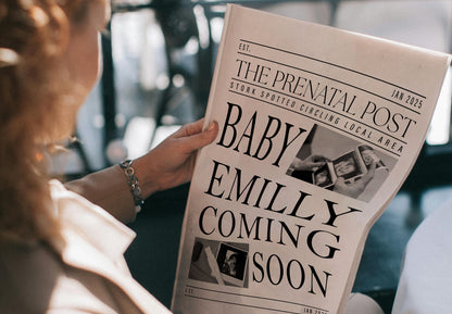 Newspaper Baby Announcement