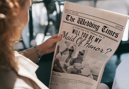 Bridesmaid Proposal Newspaper