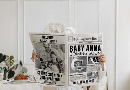 Newspaper Baby Announcement