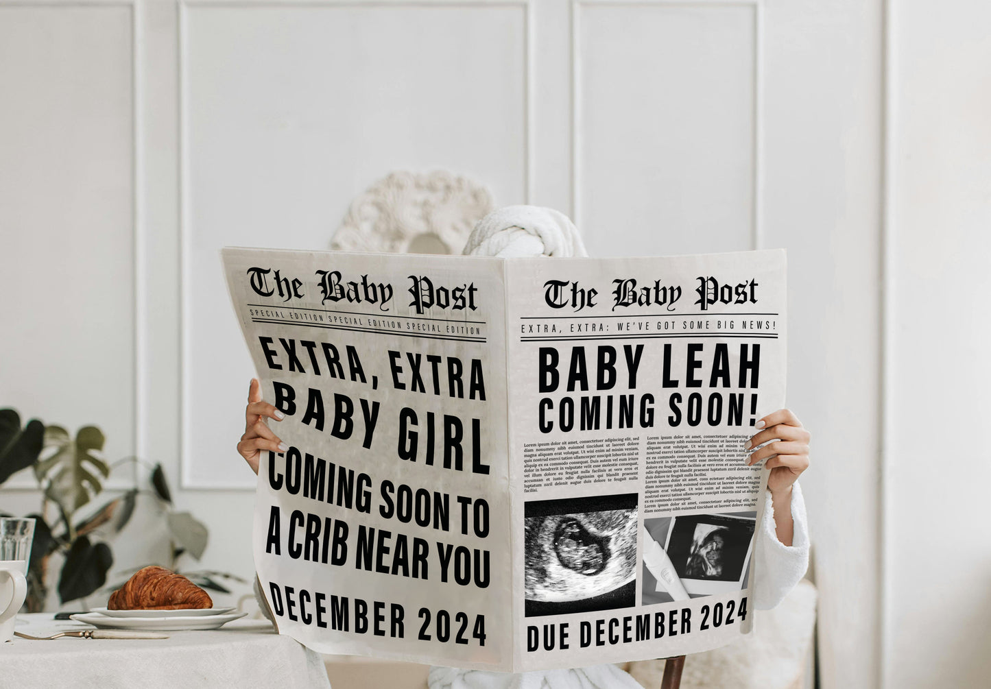 Newspaper Baby Announcement