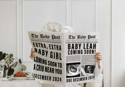 Newspaper Baby Announcement