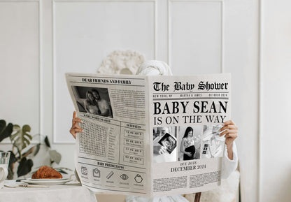 Newspaper Baby Shower