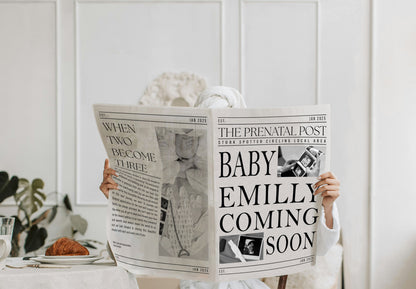Newspaper Baby Announcement