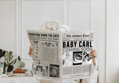 Newspaper Baby Shower