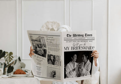 Bridesmaid Proposal Newspaper