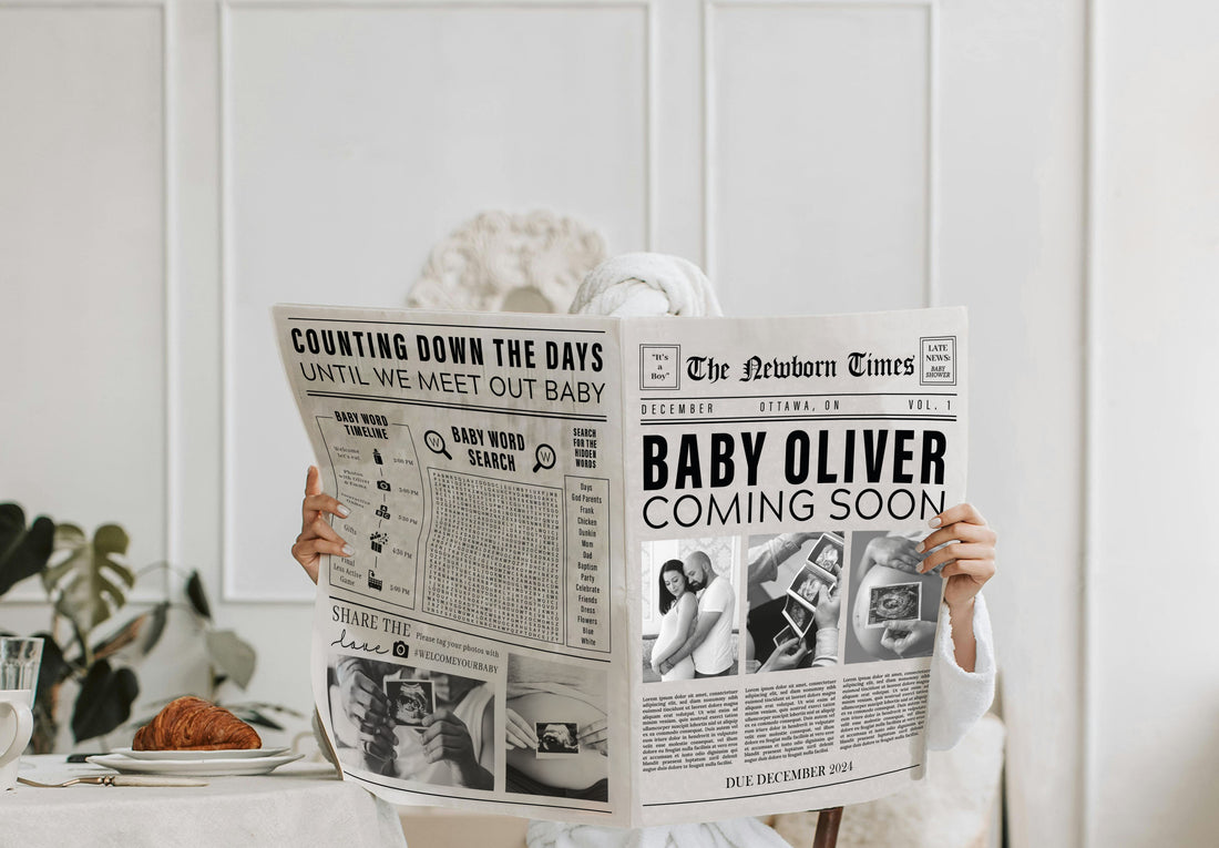 Newspaper Baby Shower