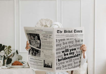 Bridesmaid Proposal Newspaper